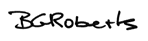 Bruce Roberts' signature